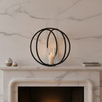 Large Matte Black Finish Candle Holder | Aura