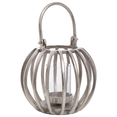 Small Silver Finish Lantern | Aura