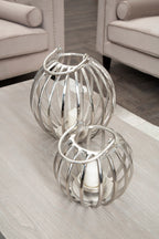 Small Silver Finish Lantern | Aura
