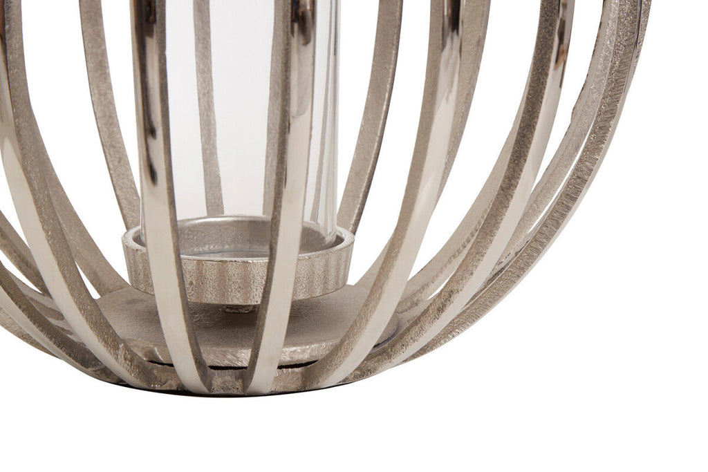 Large Silver Finish Lantern | Aura
