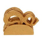 Gold Set of 4 Coasters with Holder | Serpent