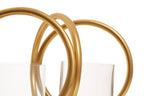 Aura Small Gold Finish Double Candle Holder.