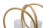 Medium Gold Finish Double Candle Holder | Aura