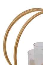 Large Gold Finish Double Candle Holder | Aura