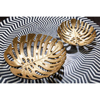 Monstera Small Gold Finish Leaf Dish | Prato