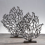 Small Black Nickel Finish Coral Sculpture | Prato