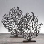Large Black Nickel Finish Coral Sculpture | Prato