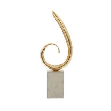 Gold Finish Curl Sculpture | Mirano