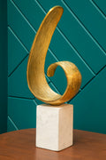 Gold Finish Curl Sculpture | Mirano