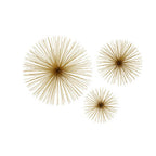 Set of 3 Gold Finish Starburst Wall Decor | Mirano