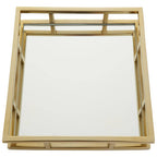 Square Gold Finish Tray | Cruzar
