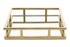 Square Gold Finish Tray | Cruzar