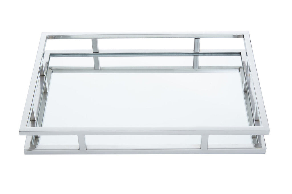 Rectangular Silver Finish Tray | Cruzar