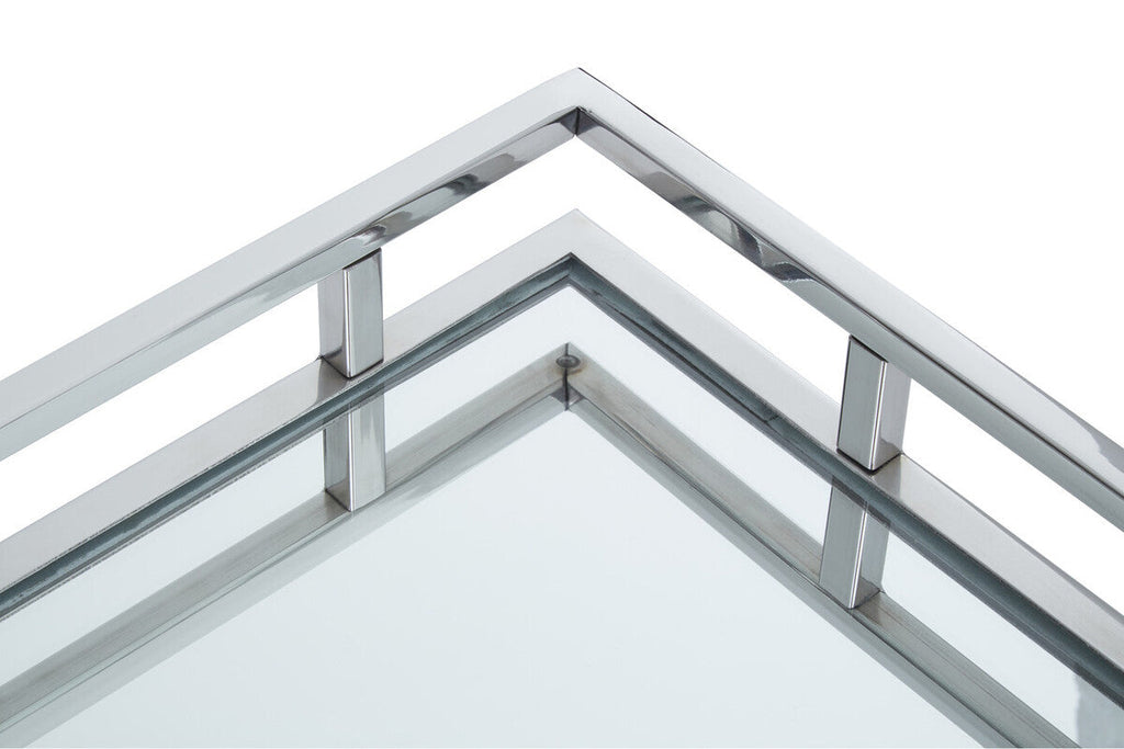 Rectangular Silver Finish Tray | Cruzar