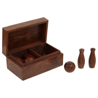 Sheesham Wood Skittles Set | Churchill Games