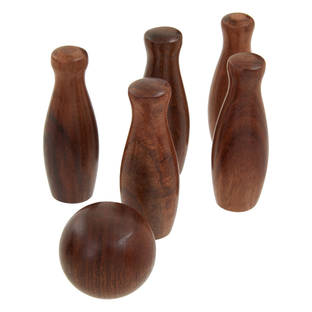 Sheesham Wood Skittles Set | Churchill Games