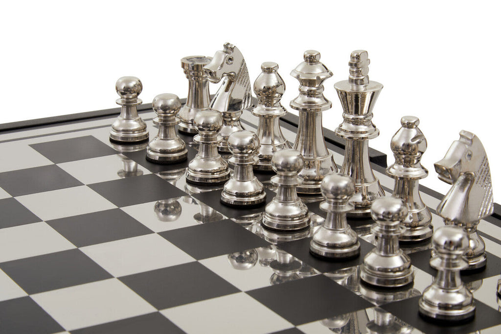 Black and Silver Chess Set | Churchill Games