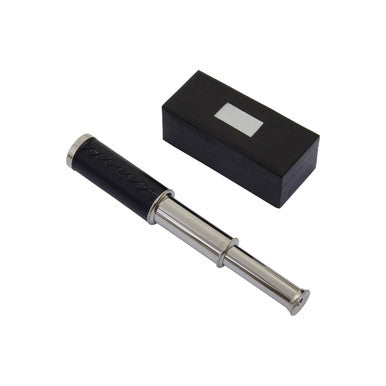 Black Leather Effect Telescope with Box | Churchill