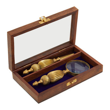 Gold Finish Magnifying Glass and Letter Opener | Churchill
