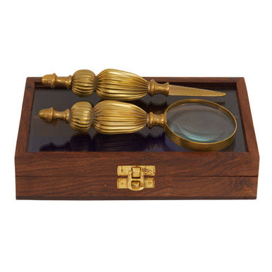 Gold Finish Magnifying Glass and Letter Opener | Churchill