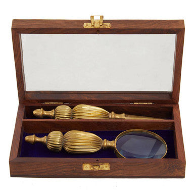 Gold Finish Magnifying Glass and Letter Opener | Churchill
