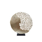 Black and Gold Finish Round Sculpture | Daito