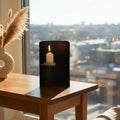 Black and Gold Finish Candle Holder | Daito