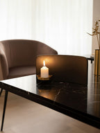 Black and Gold Finish Aluminium Candle Holder | Daito