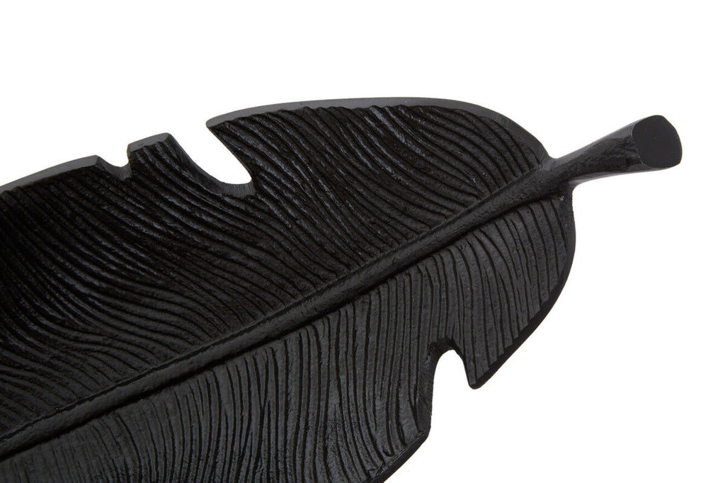 Black Finish Curved Leaf Dish | Prato