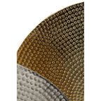 Set of 3 Hammered Metal Disc Sculptures with Marble Base | Elias