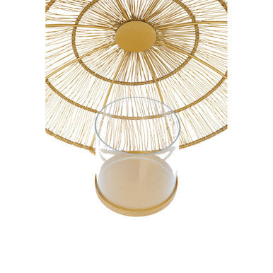 Gold Wire Wall Sconce Candle Holder | Enzo