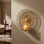 Gold Wire Wall Sconce Candle Holder | Enzo