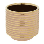 Blush Pink and Gold Small Ceramic Planter | Haldis