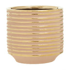 Blush Pink and Gold Small Ceramic Planter | Haldis