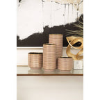 Blush Pink and Gold Small Ceramic Planter | Haldis