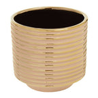 Blush Pink and Gold Large Ceramic Planter | Haldis