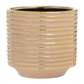 Blush Pink and Gold Large Ceramic Planter | Haldis