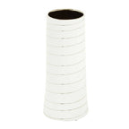 Small White and Silver Ceramic Vase | Haldis
