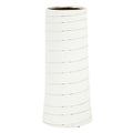 Small White and Silver Ceramic Vase | Haldis