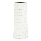 Small White and Silver Ceramic Vase | Haldis