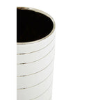 Small White and Silver Ceramic Vase | Haldis
