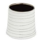 Small White and Silver Ceramic Planter | Haldis