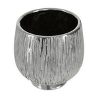 Small Silver Ceramic Planter | Hesper