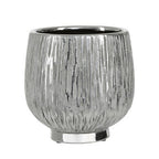 Small Silver Ceramic Planter | Hesper