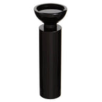 Carrie Large Black Crystal Candle Holder