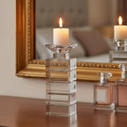 Clear Finish Small Candle Holder | Carrie