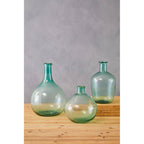 Blue Small Bottle Neck Recycled Glass Vase | Bexley