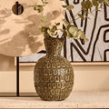 Small Green Textured Ceramic Vase | Yana