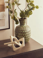 Large Green Textured Ceramic Vase | Yana