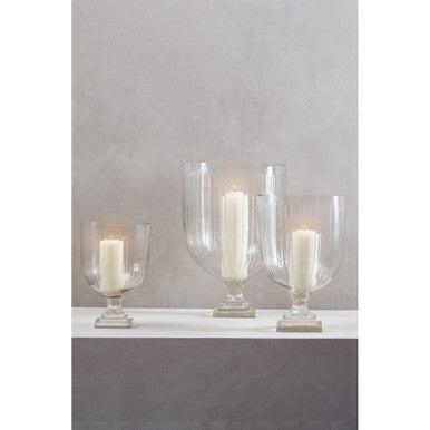 Large Glass Hurricane Candle Holder | Cortina